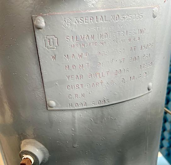 Used 1996 Silvan Industrial High Pressure Gas Compressor