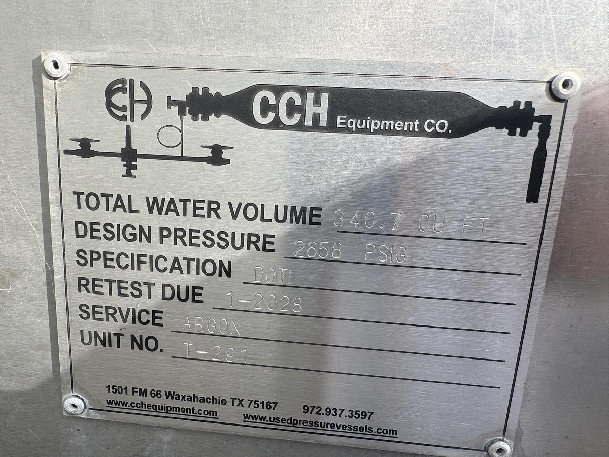 Used Fiba DOT-3AAX-2400 Trailer T-291 Argon 2658psi 340WCF