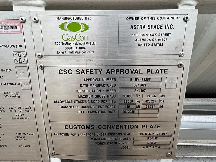2022 Mobile Cryogenic Gas Trailer with Storage and Regasification