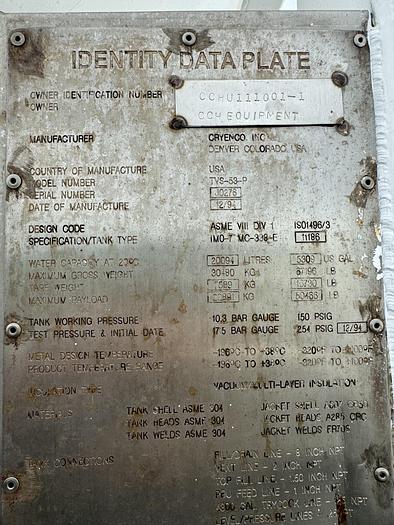 Refurbished 1995 CRYENCO, INC TVS-53-P