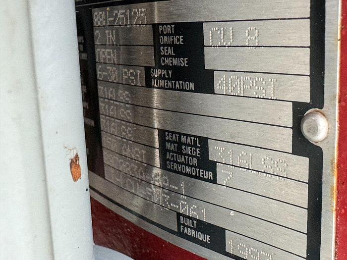 Used Masoneilan 3" Model 88U-25125 Diaphragm Control Valve | 2" Body | 150 ANSI | SVI-2 Valve Positioner | Air Filter Regulator