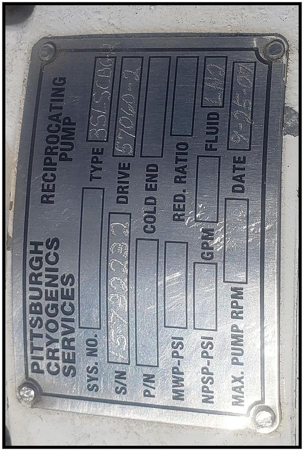 Used High-Pressure Nitrogen Pumper – 800 HP / 10,000 PSIG / 800,000 SCFH Flow Rate