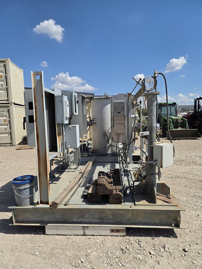 Used Parnel Biogas PNL-101 Landfill/Digester Gas Flare Skid – Blower, Flame Safety Controls & Generac Standby Generator