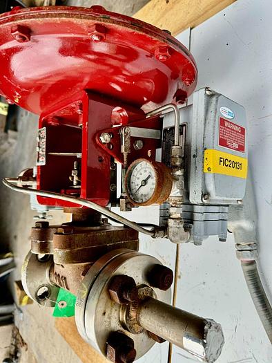 Used Masoneilan 3" Model 88U-25125 Diaphragm Control Valve | 1" Body | 150 ANSI | SVI-2 Valve Positioner | Air Filter Regulator