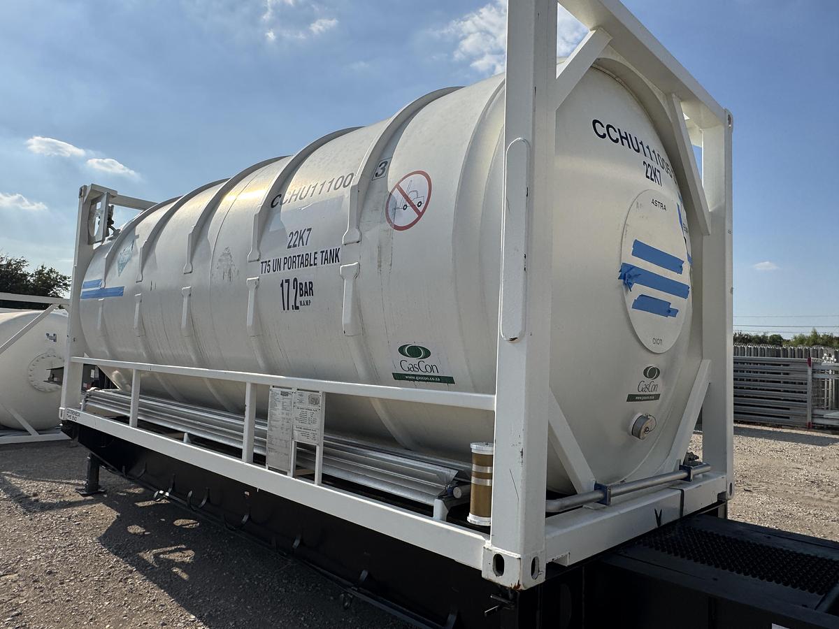 Mobile Cryogenic Gas Trailer with Storage and Regasification (Storage Vessel 22,000L) (Regassification 15,000 SCFH)