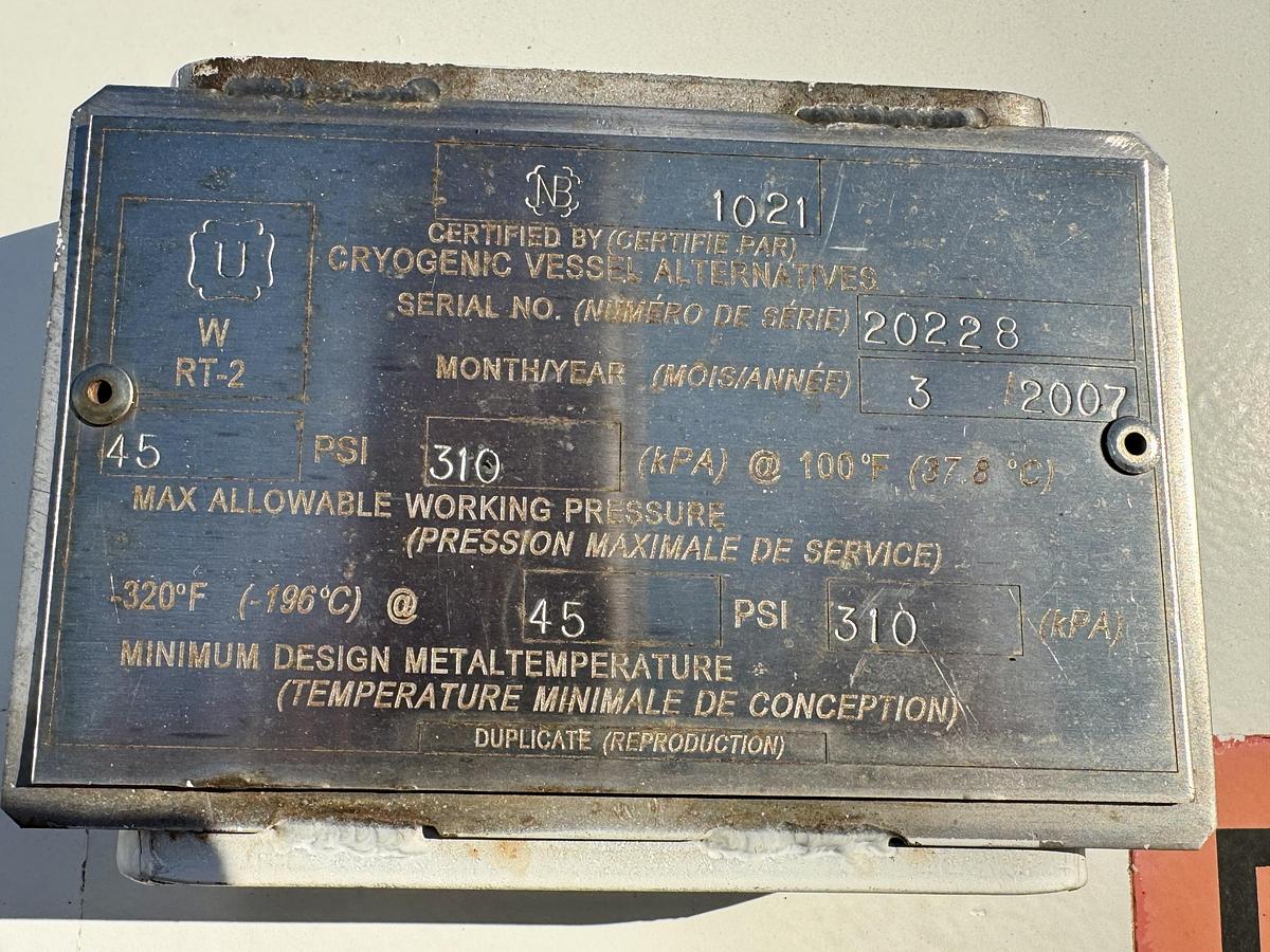 Used CS&P Nitrogen Pumper Skid 40,000 SCFH / 6,000 PSIG Pump and Cryotank and Vaporizer