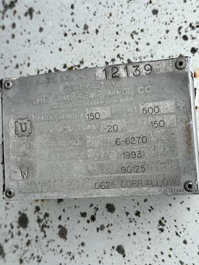 Used C.M. KEMP MFG. CO. 12139