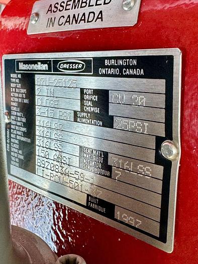 Used Masoneilan 3" Model 88U-25125 Diaphragm Control Valve | 1" Body | 150 ANSI | SVI-2 Valve Positioner | Air Filter Regulator