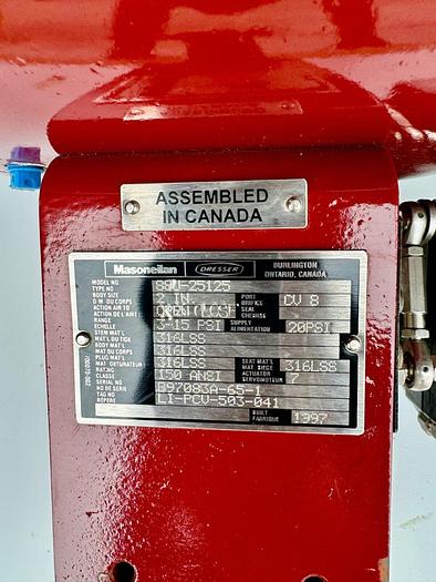 Used Masoneilan 3" Model 88U-25125 Diaphragm Control Valve | 1" Body | 150 ANSI | SVI-2 Valve Positioner | Air Filter Regulator