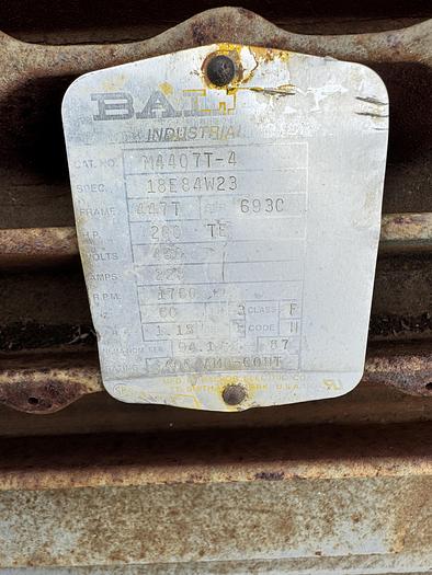 Used 200 HP Baldor Industrial Motor M4407T-4