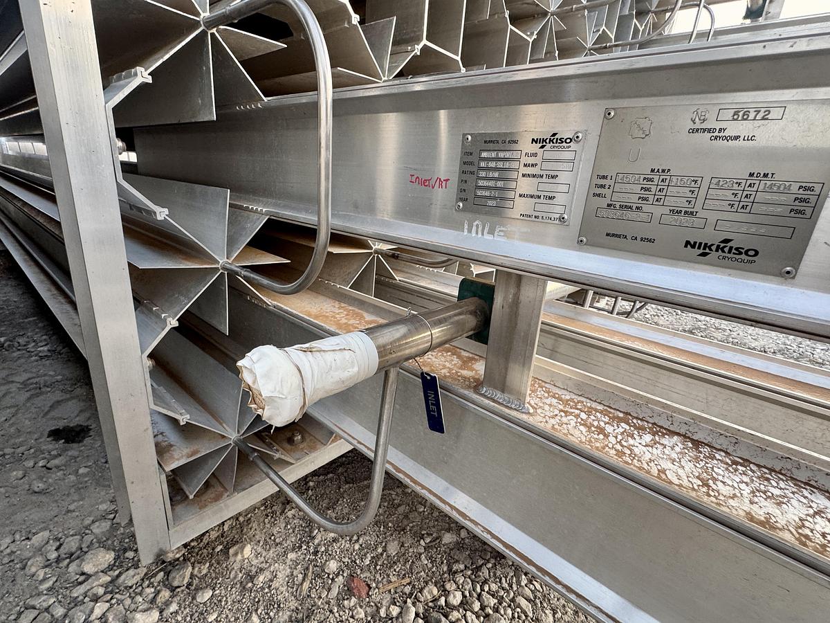 2023 700 Bar LH2 Vaporizer VAI-848-SSL18-SP Pressure 14500 psi flow 330lb/hr Min or 80,000 SCFH Temp -423F ASME