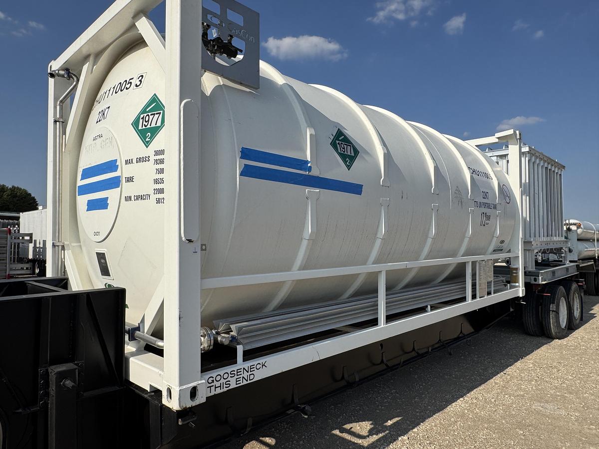 Mobile Cryogenic Gas Trailer with Storage and Regasification (Storage Vessel 22,000L) (Regassification 15,000 SCFH)