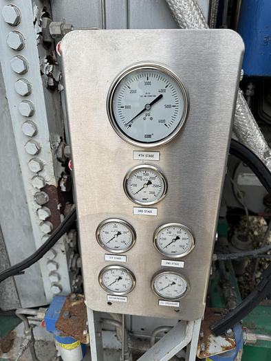 Used 2001 Greenfield / Sulzer CNG Compressor C4U117, 30 to 4500 psi at 196 SCFM flow rate