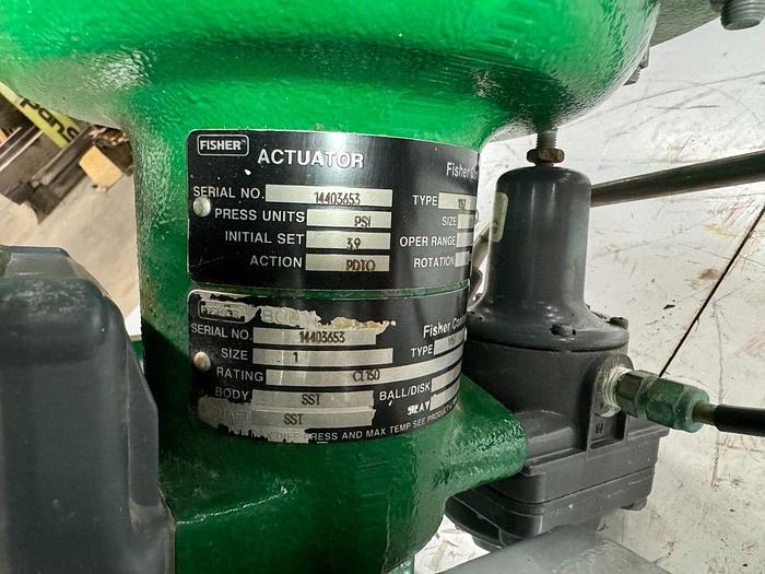 Used Fisher Controls Type 1052/V100 Pneumatic Actuator Valve | Size 20 | ANSI CL150