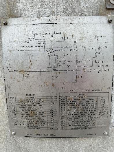 Refurbished Liquid Argon ISO Container. 150 psi Water Capacity 20155 Liters, Payload 229.9 KG