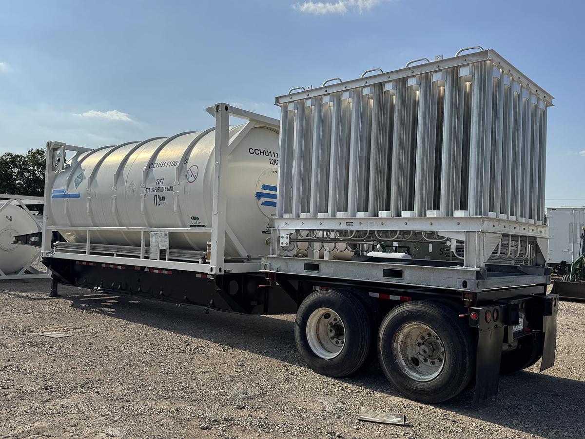 Mobile Cryogenic Gas Trailer with Storage and Regasification (Storage Vessel 22,000L) (Regassification 15,000 SCFH)
