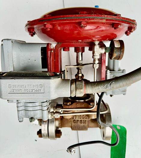 Used Masoneilan 3" Model 88U-25125 Diaphragm Control Valve | 1" Body | 300 ANSI | SVI-2 Valve Positioner | Air Filter Regulator