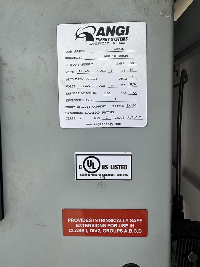 Used Complete CNG Fill Station Package – 50 HP / 75 SCFM @ 9 PSI Inlet to 5,000 PSI