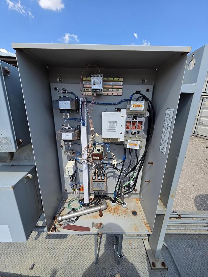 Used Parnel Biogas PNL-101 Landfill/Digester Gas Flare Skid – Blower, Flame Safety Controls & Generac Standby Generator
