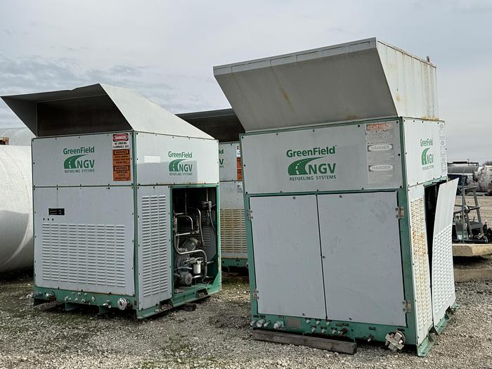 Used 2003 Greenfield / Sulzer CNG Compressor B65 -4/6NG, inlet 3-15 psi outlet 4500 psi capacity 83-110 SCFM