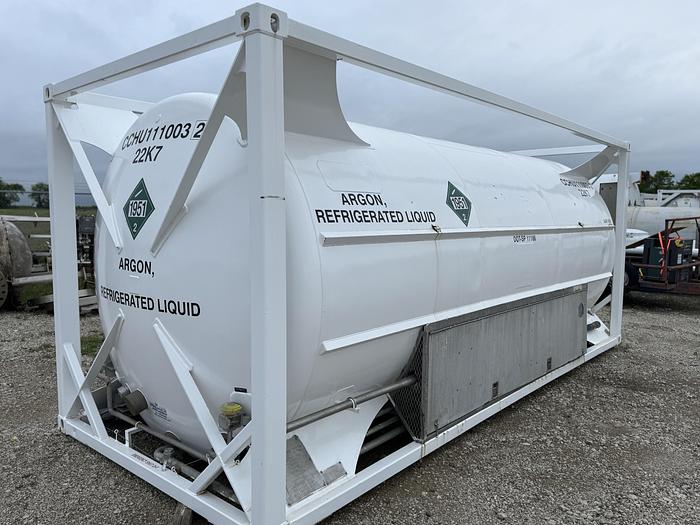 Refurbished Liquid Argon ISO Container. 150 psi Water Capacity 20155 Liters, Payload 229.9 KG