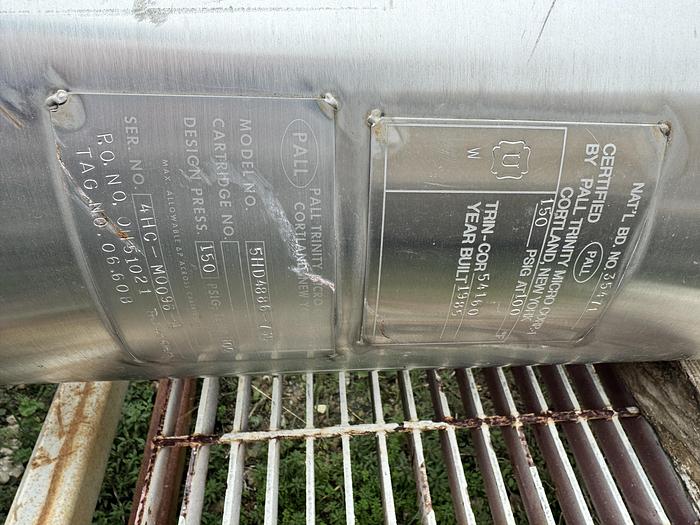 Used Pall Trinity Micro Corp Filter Housing