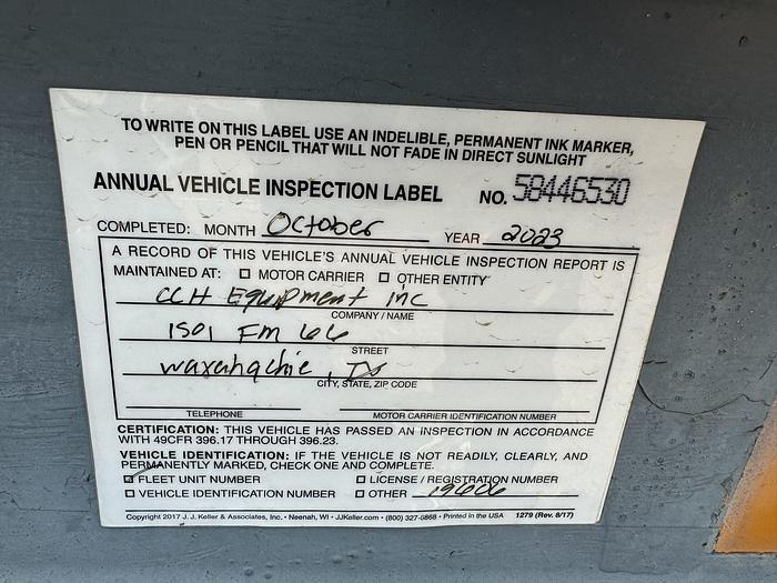 Used LNG Regasification Trailer with Gas Odorizer 26,000 scfh (LNG Vaporizer Skid)