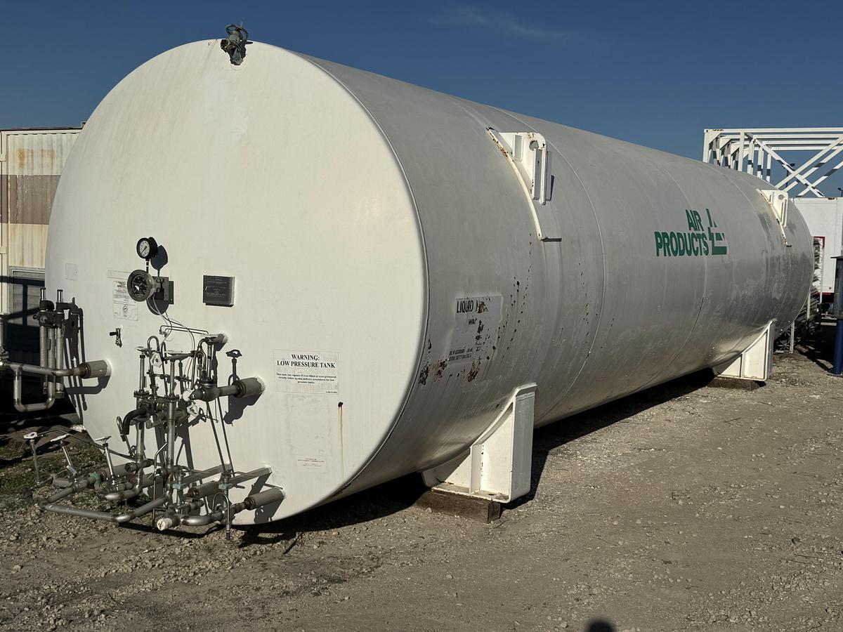 Used Process Engineering 20,000 Gallon Liquid Nitrogen Cryogenic Storage Tank – 150 PSI – Horizontal Vacuum Insulated
