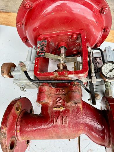 Used Masoneilan 3" Model 88U-25125 Diaphragm Control Valve | 2" Body | 150 ANSI | SVI-2 Valve Positioner | Air Filter Regulator