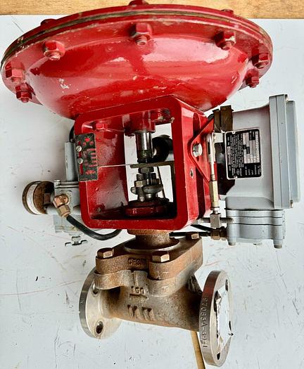 Used Masoneilan 3" Model 88U-25125 Diaphragm Control Valve | 1" Body | 150 ANSI | SVI-2 Valve Positioner | Air Filter Regulator
