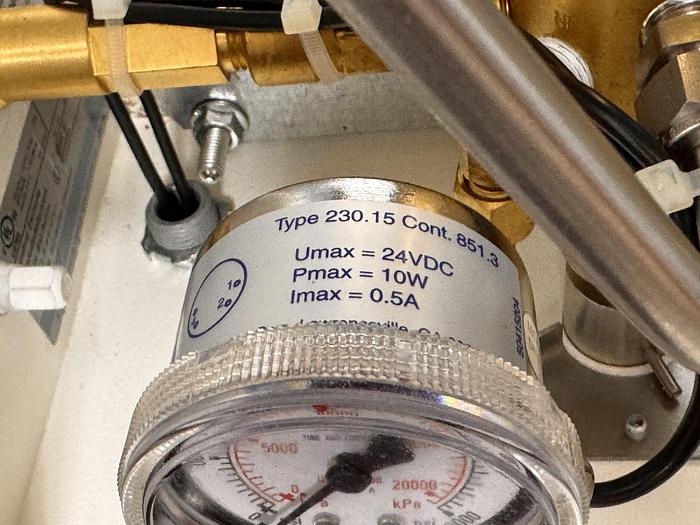 Used Custom Industrial Control Panel with Prostar Outlet Relief Valve and Wiki Inlet/Oulet Valves