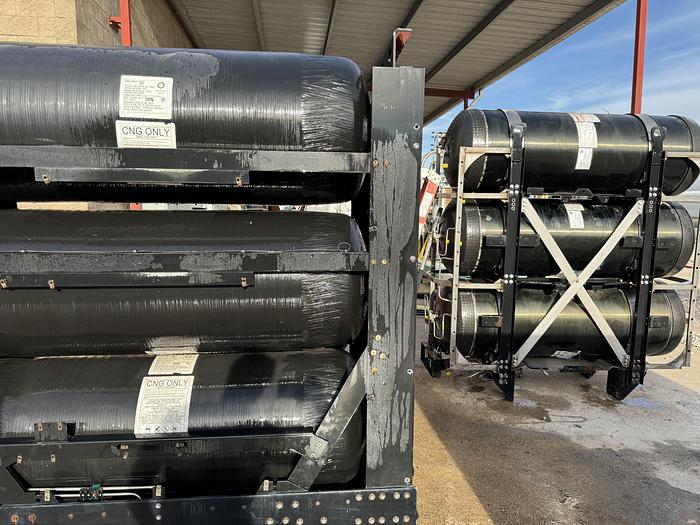 Used 120 GGE CNG Storge- 3 pack, Back fo the Truck, Type 4 cylinders, 26x80 (Capacity: 41.1 GGE / 489.1 Liters)