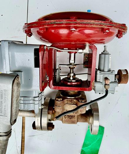 Used Masoneilan 3" Model 88U-25125 Diaphragm Control Valve | 1" Body | 150 ANSI | SVI-2 Valve Positioner | Air Filter Regulator