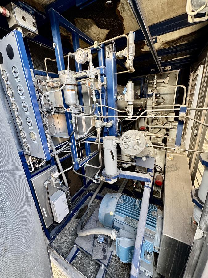 Used IMW50 CNG Compressor - 90 SCFM. 50HP, 30-40psi inlet 4500 PSI Discharge