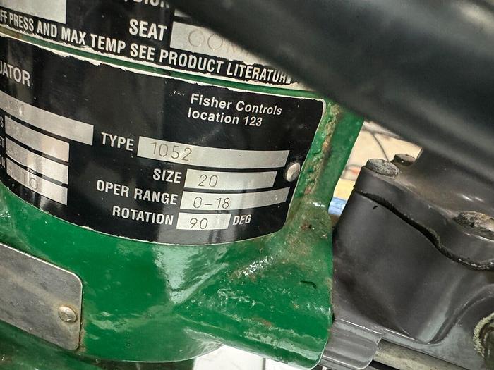 Used Fisher Controls Type 1052/V100 Pneumatic Actuator Valve | Size 20 | 1" | CL150 | 0–18 Range
