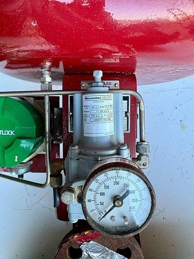 Used Masoneilan 3" Model 88U-25125 Diaphragm Control Valve | 1" Body | 300 ANSI | SVI-2 Positioner | 100 PSI