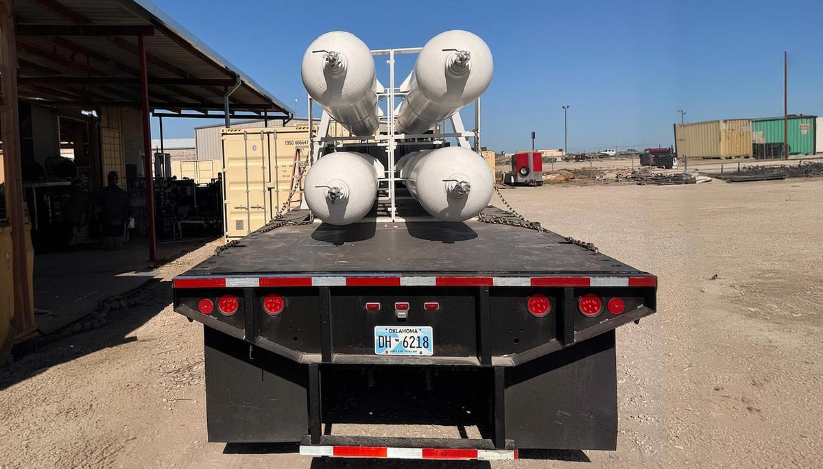 Used ASME 4-Tube Gas Storage Skid 5500 PSI CPI 136 Cu Ft High Pressure Storage System