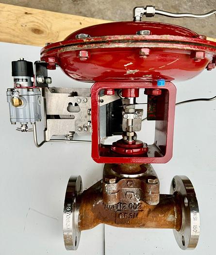 Used Masoneilan 3" Model 88U-25125 Diaphragm Control Valve | 1" Body | 150 ANSI | SVI-2 Valve Positioner | Air Filter Regulator