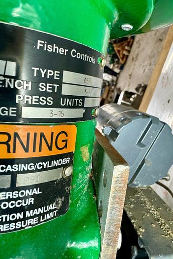 Used Fisher Type 657 Control Valve with 1" Type 3590 Size 30 Actuator