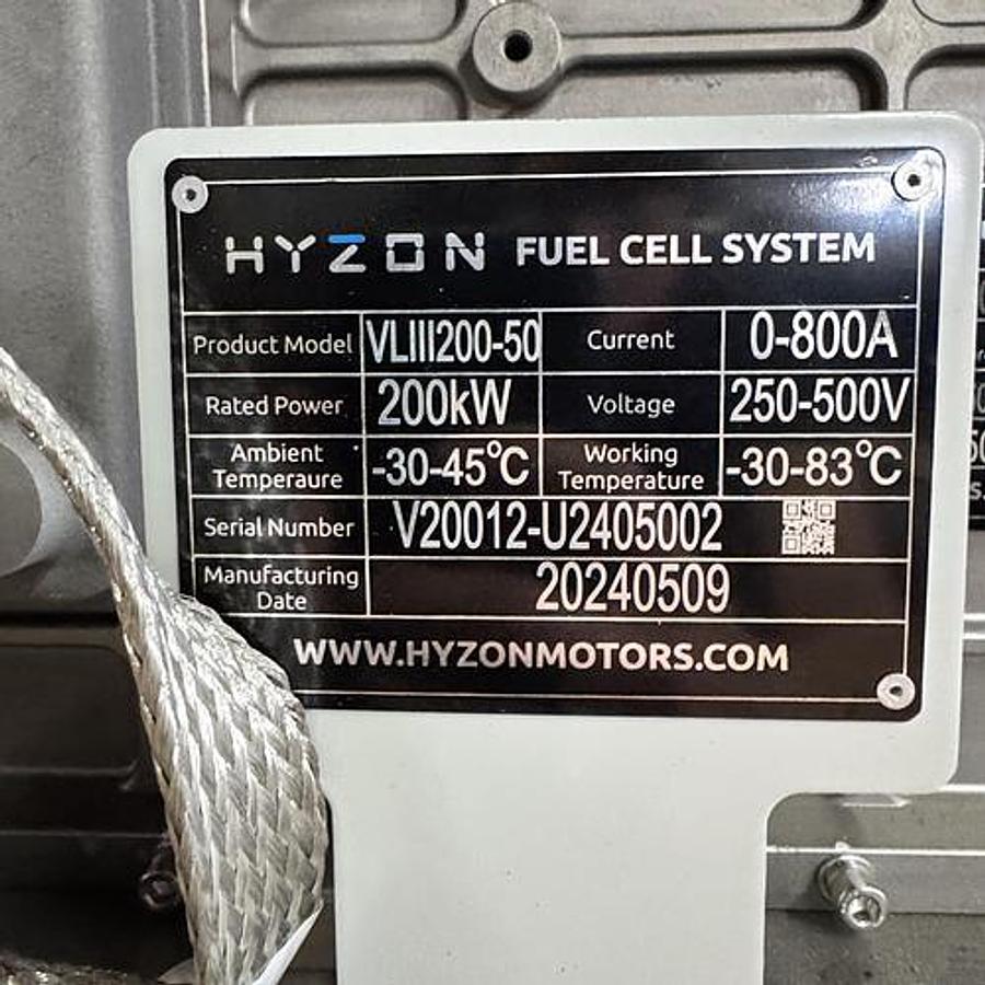 2024 Hyzon 200kW Hydrogen Fuel Cell Complete System with Battery