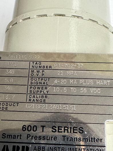 Used ABB 600t smart pressure transmitter 621GF213A815151