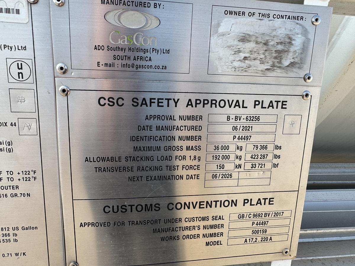 Mobile Cryogenic Gas Trailer with Storage and Regasification (Storage Vessel 22,000L) (Regassification 15,000 SCFH)