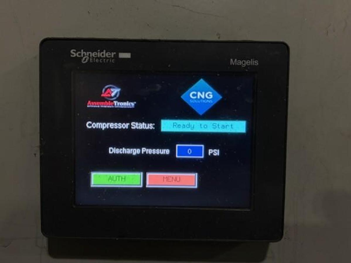 Used CNG Fill Station with Kimary WR 1750 OP 3.5 Regulator – Skid Mounted Reciprocating Gas Compressor