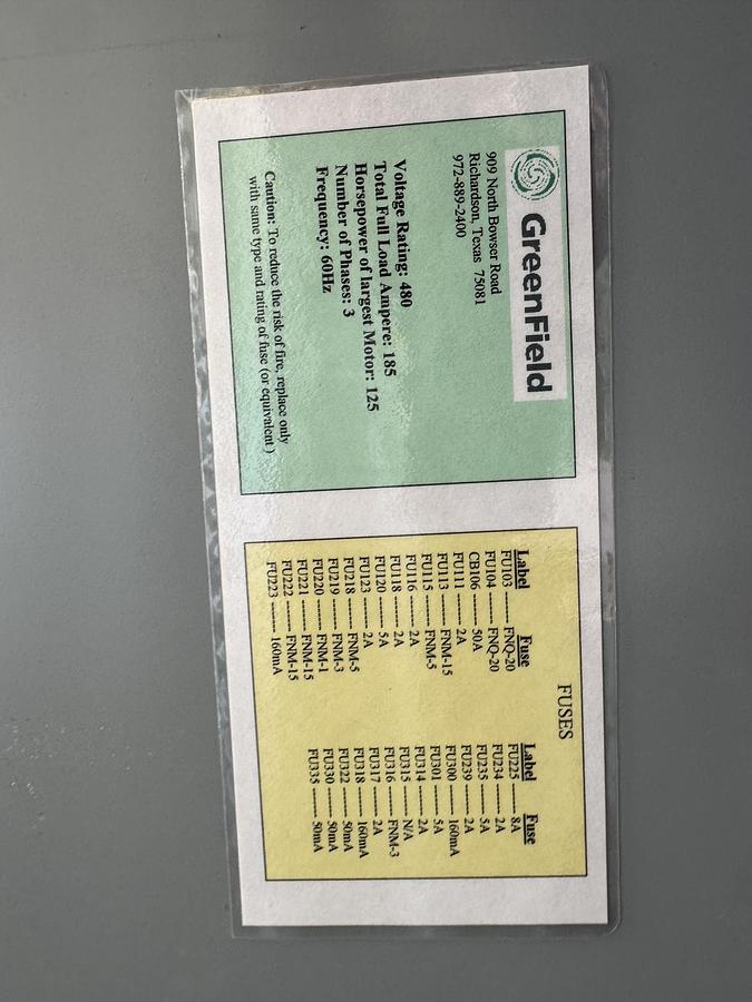 Used 2001 Greenfield / Sulzer CNG Compressor C4U117, 30 to 4500 psi at 196 SCFM flow rate