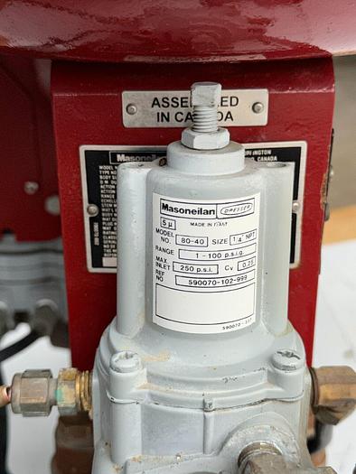 Used Masoneilan 3" Model 88U-25125 Diaphragm Control Valve | 2" Body | 150 ANSI | SVI-2 Valve Positioner | Air Filter Regulator