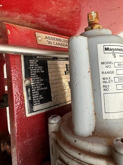 Used Masoneilan 3" Model 88U-25125 Diaphragm Control Valve | 1" Body | 300 ANSI | Air Filter Regulator | Needs Re-Service