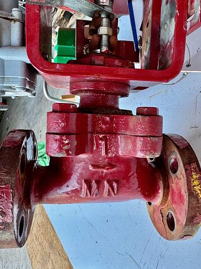 Used Masoneilan 3" Model 88U-25125 Diaphragm Control Valve | 1" Body | 300 ANSI | SVI-2 Positioner | 100 PSI