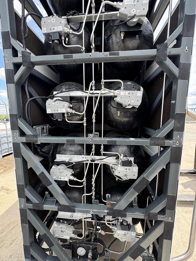 Used H2 Storage 350 Bars / Truck Mount Compressed Hydrogen Gas Fuel Supply System