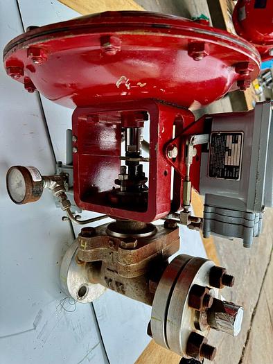 Used Masoneilan 3" Model 88U-25125 Diaphragm Control Valve | 1" Body | 300 ANSI | SVI-2 Valve Positioner | Air Filter Regulator