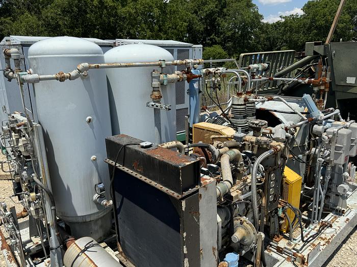 Used 1998 Sulzer CNG Compressor C3 209 GPE, Inlet 87 to 4500 psi @ 31 scfm Engine Drive